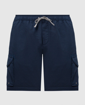 Brunello Cucinelli Синие шорты карго M252DU0025