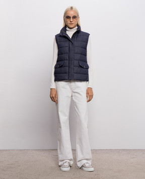 Moncler Синій пуховий жилет L20931A00080599N5