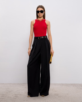 Ermanno Scervino Красный топ в рубчик D485L327HVT