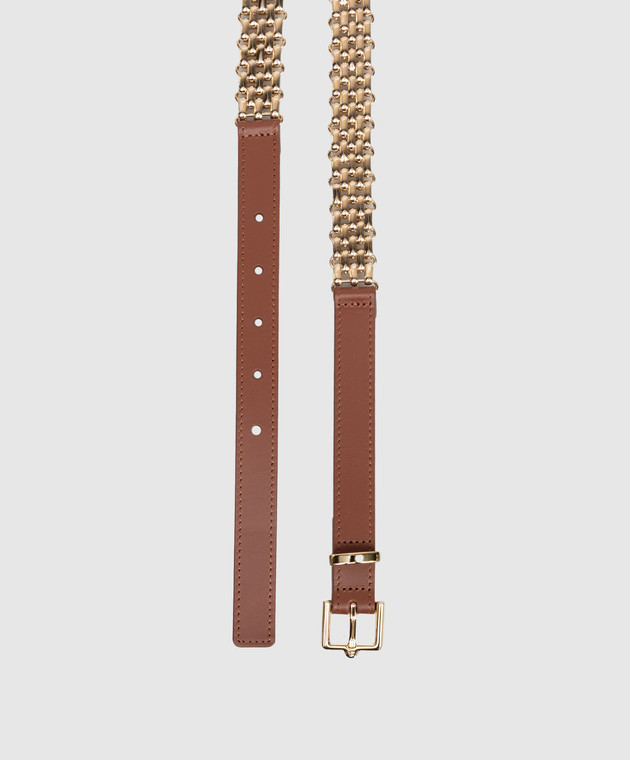 Max Mara Weekend Коричневый комбинированный ремень WKAPACCHE изображение 3