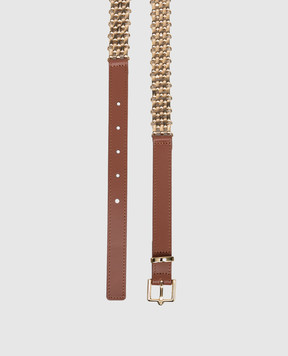 Max Mara Weekend Коричневый комбинированный ремень WKAPACCHE