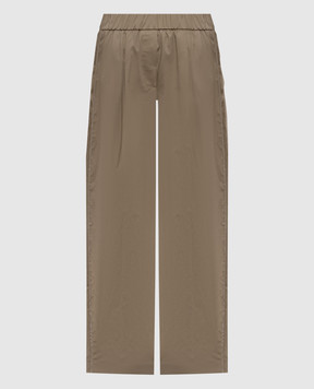 Peserico Брюки цвета хаки с цепочкой мониль A0465701979