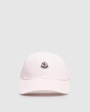 Moncler ENFANT Детская розовая кепка с нашивкой логотипа L19543B000170U082