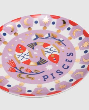 Bitossi Home Фіолетова порцелянова тарілка для закусок Piscies AST00010