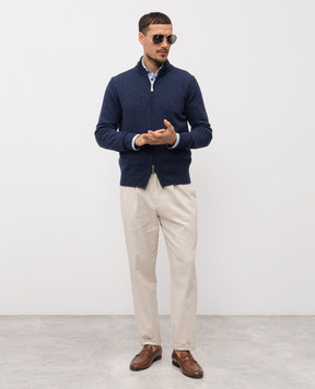 Cashmere&Whiskey Синій кардиган з вовни мериноса 50706