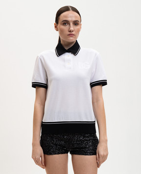 Dolce&Gabbana Белое поло с монограммой F8V33ZGDDMH