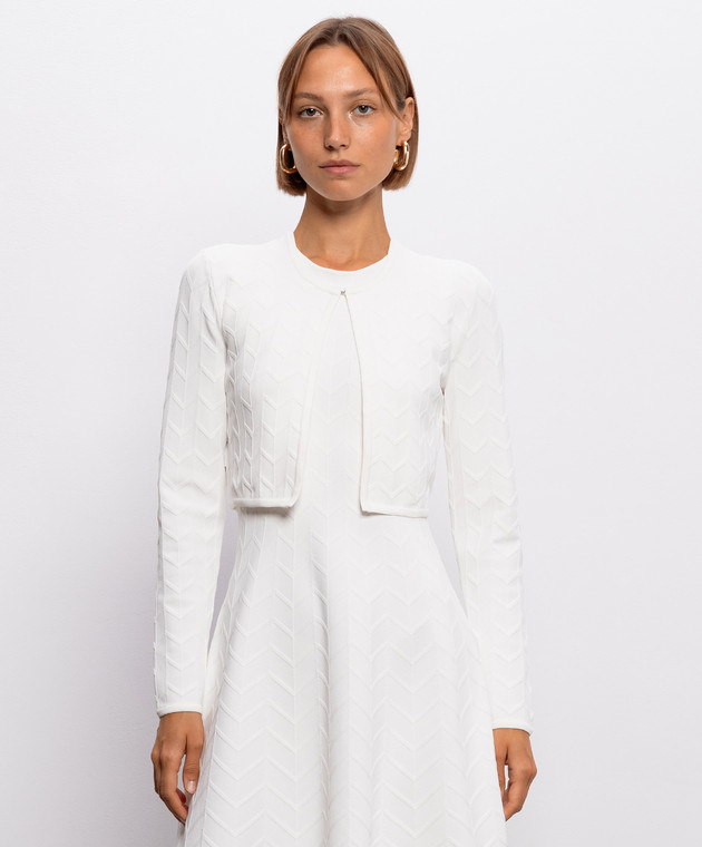 Herve Leger Белый кардиган Ellis 46DZZ6575972 изображение 3