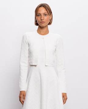 Herve Leger Белый кардиган Ellis 46DZZ6575972
