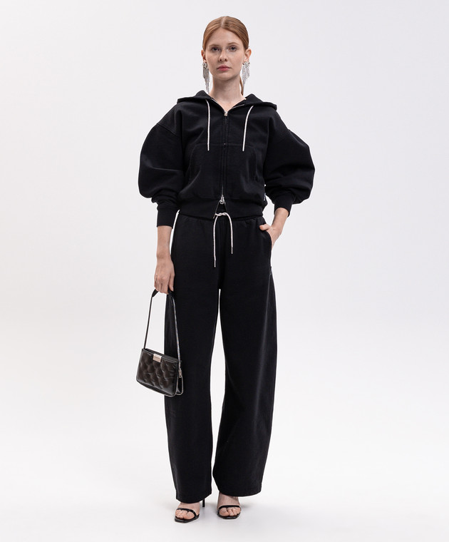Alexander Wang Черные спортивные брюки с кристаллами 1CC2264040 изображение 2