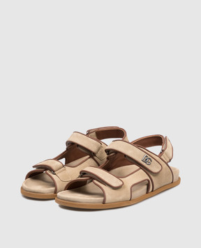 Dolce&Gabbana Дитячі бежеві замшеві сандалі DA5341AY8822736