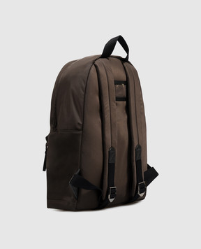 Dolce&Gabbana Дитячий коричневий рюкзак з фактурною монограмою EM0074A0567