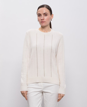 Peserico Білий светр з вовни, шовку і кашеміру S99487F079018V