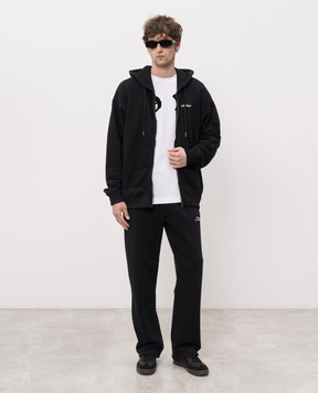 Off-White Черные спортивные брюки с принтом 44MCH05AS26F008