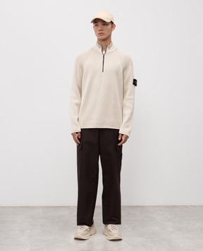 Stone Island Коричневі штани карго з логотипом K2S153100019S00F1