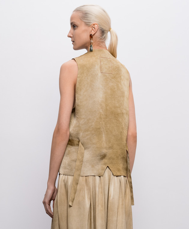 UMA WANG Коричневий жилет Jill UW6053 зображення 4