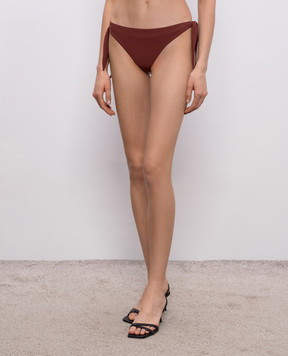 Brunello Cucinelli Коричневі трусики від купальника MQ965VS139