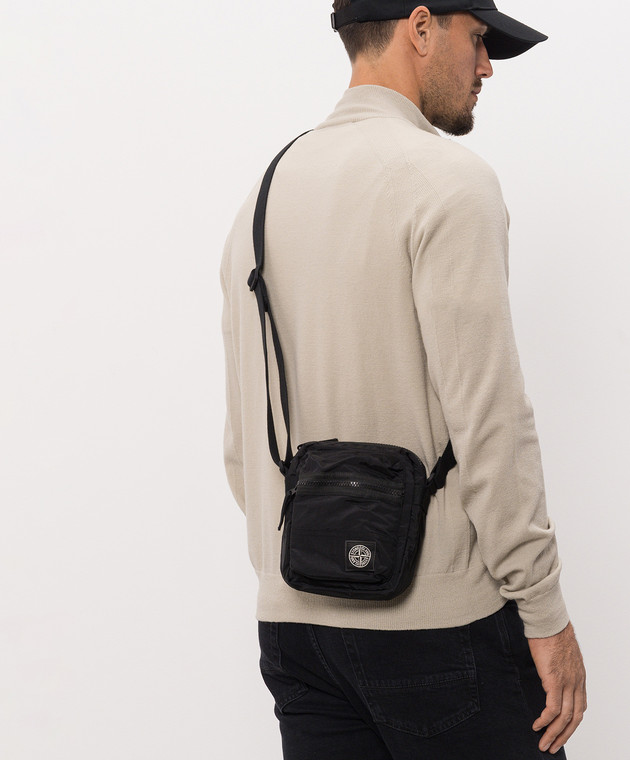 Stone Island Черная сумка с нашивкой логотипа L2S159200015S0251 изображение 2