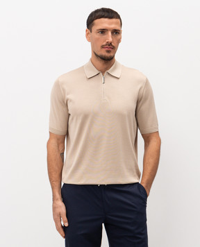 Stefano Ricci Бежевое поло из шелка K616215P31F26101