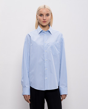 Ami Paris Блакитна сорочка в смужку USH766CO0219w