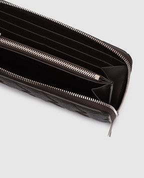 Bottega Veneta Коричневий шкіряний гаманець Intrecciato 814838V5I51