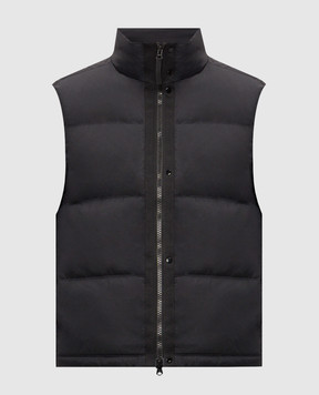 Stone Island Чорний пуховий жилет з патчем логотипа L2S15G100004S0483