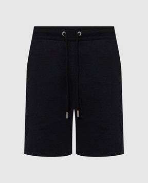 Ami Paris Черные шорты с вышивкой эмблемы Ami de Coeur HSO825730