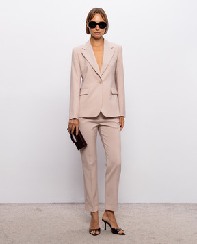 Max Mara Weekend Бежевые штаны DCANON из шерсти WKDCANON