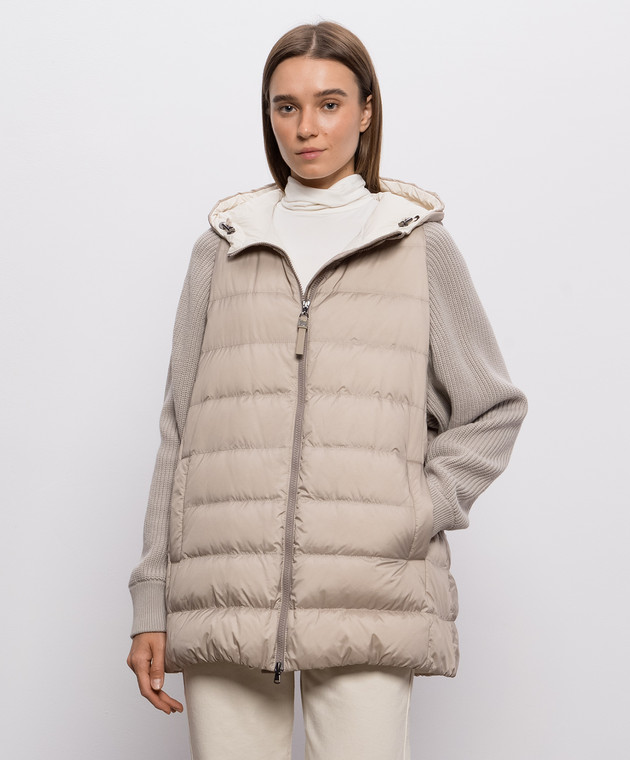 Brunello Cucinelli Бежевая пуховая куртка MD5987779P изображение 3