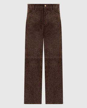 Max Mara Коричневые замшевые брюки FULMINE SMMFULMINE