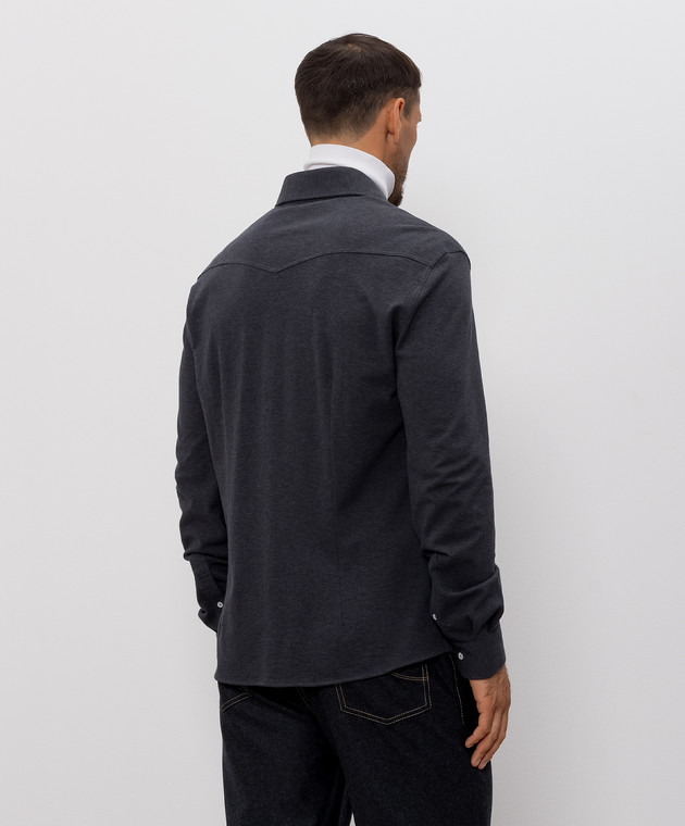 Brunello Cucinelli Сорочка сірого кольору ME8546666 зображення 3