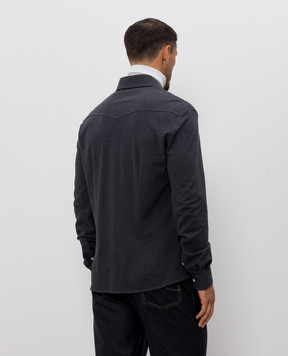 Brunello Cucinelli Рубашка серого цвета ME8546666