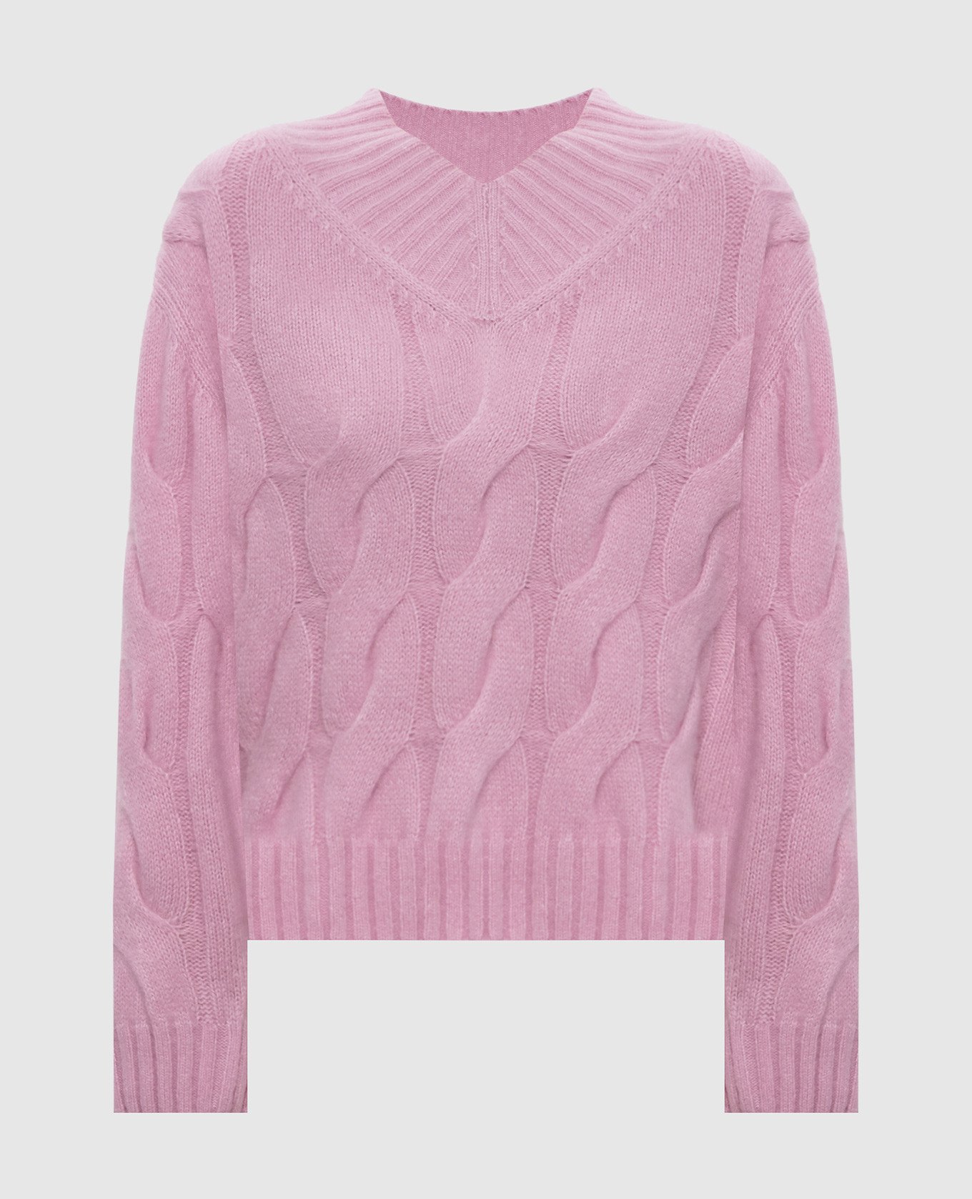 Pink cashmere and silk patterned sweater Allude