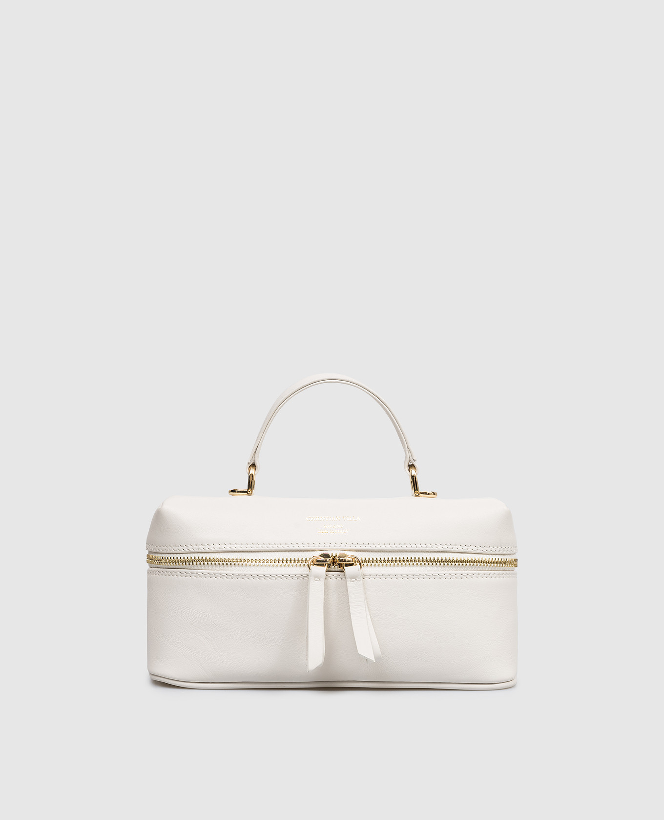 Кожаная сумка кросс-боди цвета айвори