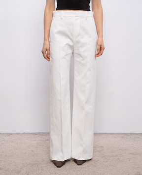 Brunello Cucinelli Білі штани з ланцюжком моніль ML120P9064