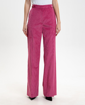 Gabriela Hearst Рожеві вельветові штани Vesta з вовни 3262190T124