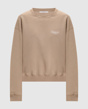 Givenchy Бежевый свитшот с принтом Stamp BWJ04UP7A7