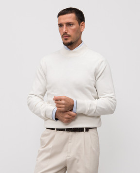 Brunello Cucinelli Білий джемпер з кашеміру M2200274