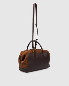 Gianni Chiarini Коричнева шкіряна сумка-боулер Gemma BS12241COMMGRNCM