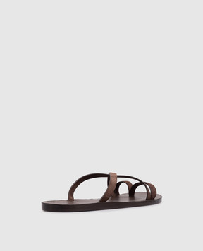 Tom Ford Коричневі замшеві шльопанці J1619LCL046N