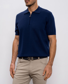 Stefano Ricci Синій замшевий ремінь з логотипом N381SDC527P