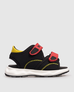 DSQUARED2 Дитячі чорні сандалі з логотипом 82647