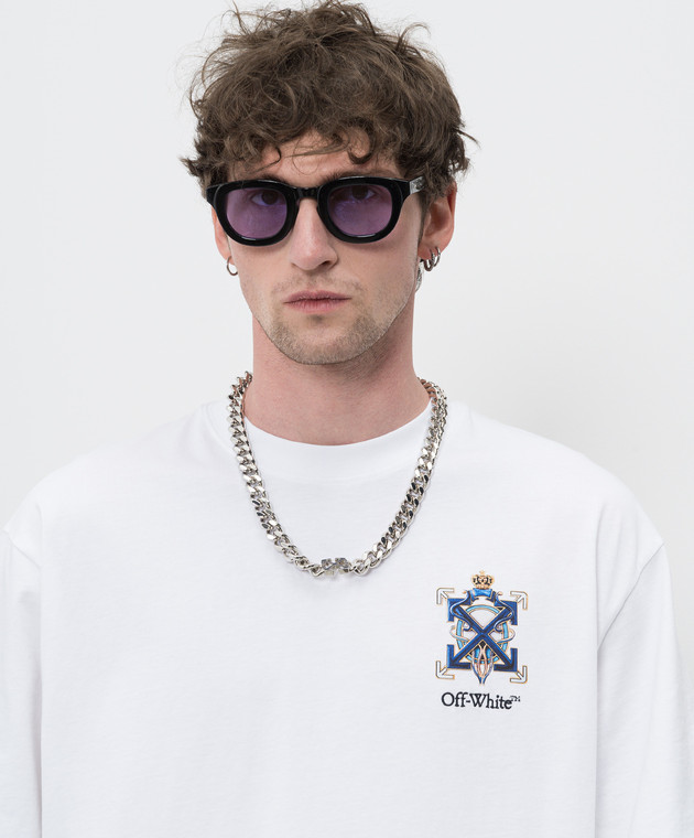 Off-White цепь-колье с эмблемой Arrow OMOB156C99MET001 изображение 2