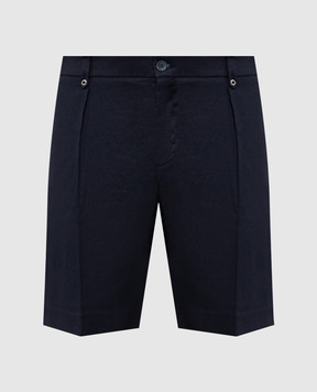 Stefano Ricci Сині шорти з льоном M1T6100180LCTL1U