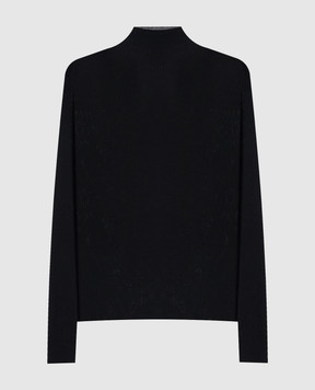 Twinset Черный гольф из шерсти в рубчик 262TT3223