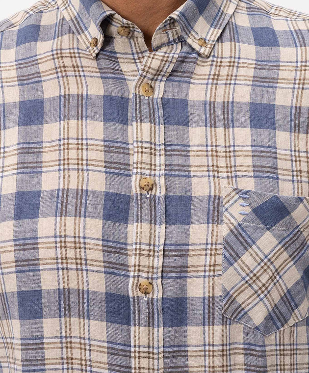 Florentino Рубашка из льна в клетку 126720612860 изображение 5