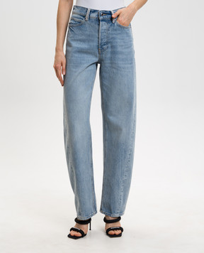 Alexander Wang Голубые джинсы-бананы с кристаллами 4DC1264943