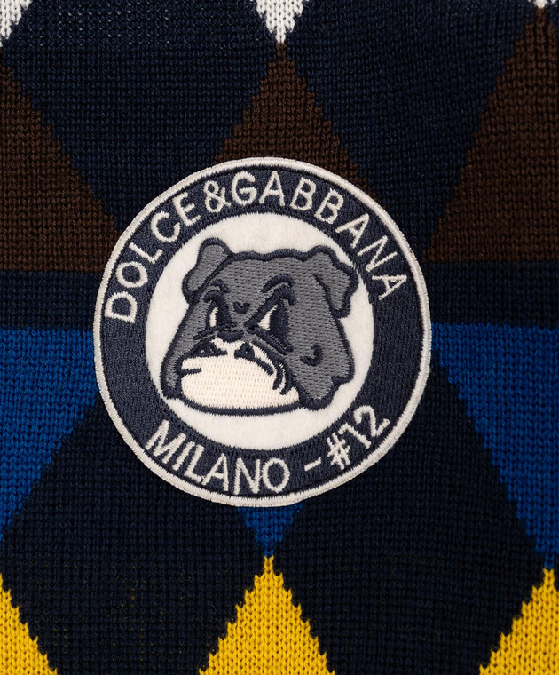 Dolce&Gabbana Детский свитер из шерсти в узор L4KWE2JDVME810 изображение 3