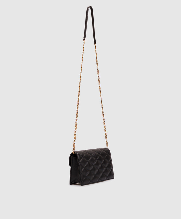 Saint Laurent Черная кожаная сумка Cassandre 871149AAGOZ изображение 3