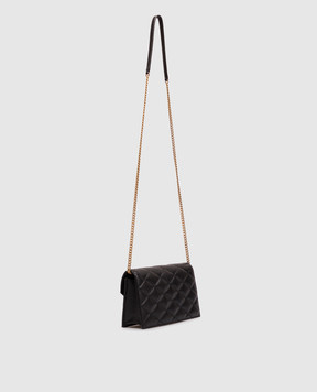 Saint Laurent Чорна шкіряна сумка Cassandre 871149AAGOZ