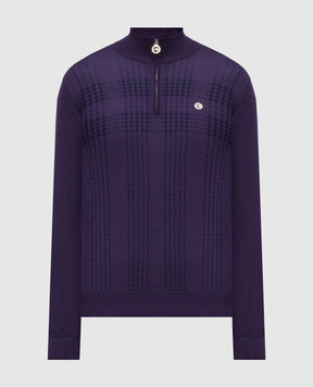 Stefano Ricci Фіолетовий джемпер з кашеміру та шовку K808101L01F25478